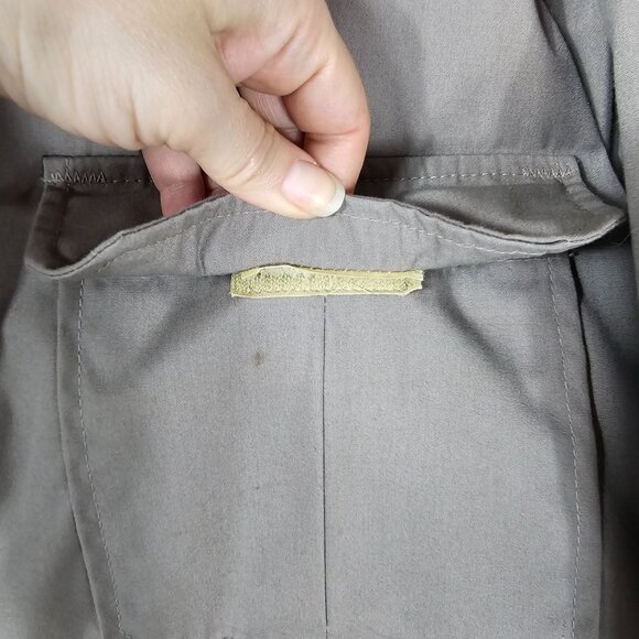 VTG 80s Woolrich Mens Mushroom Gray Thermal Parka L Hooded Pockets Outdoor - Picture 10 of 15